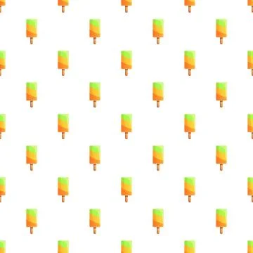 Colorful ice pop seamless pattern for summer snack Stock Illustration