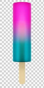 Colorful ice popsicle Stock Illustration