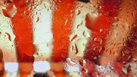 Colorful Ice Popsicles Behind Raindrops Stock Footage 329610700