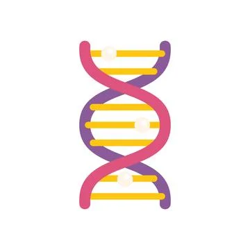 Colorful icon of dna structure representing genetic code 库存插图