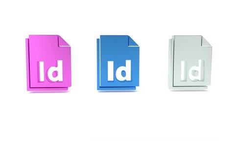 Colorful ID File document icon isolated on white background. Minimalism con.. Illustrazione stock