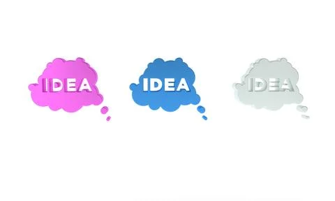 Colorful Idea, speech bubble icon isolated on white background. Message spe.. 스톡 일러스트