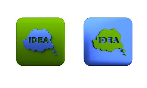 Colorful Idea, speech bubble icon isolated on white background. Message spe.. Stock Illustration