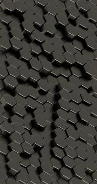 Colorful Illuminated Hexagonal Pattern on a Dark Background.. イラスト素材