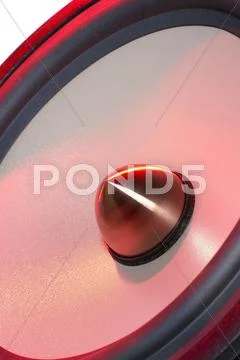 Colorful illuminated loudspeaker detail Stock Photos