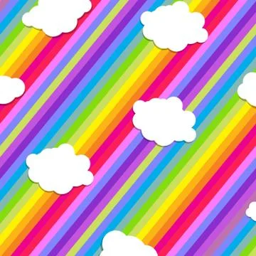 Colorful  illustration design with cloud Stock Illustration
