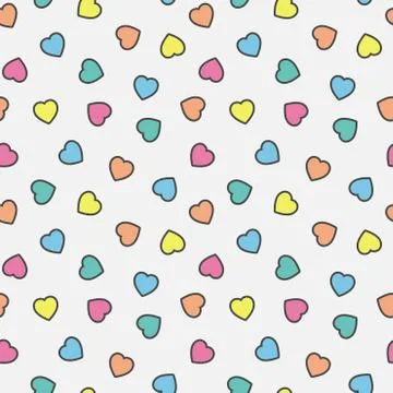 Colorful illustration hearts pattern seamless background Stock Illustration