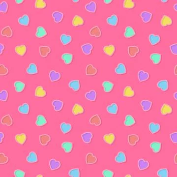 Colorful illustration hearts pattern seamless background Stock Illustration