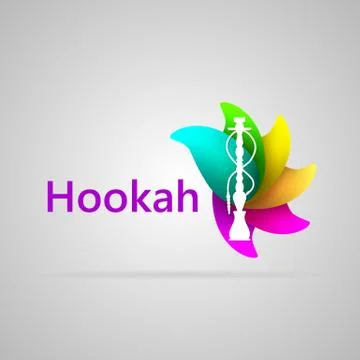 Colorful illustration for hookah Stock Illustration