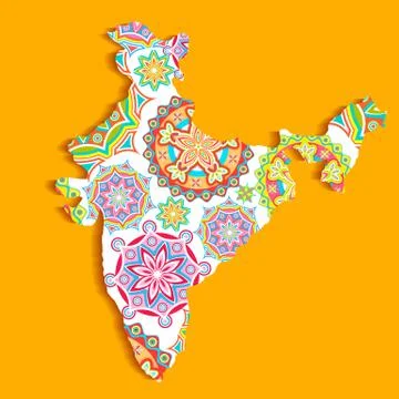Colorful India Stock Illustration