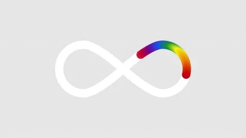Colorful infinity loop animation video Stock Footage 330432620