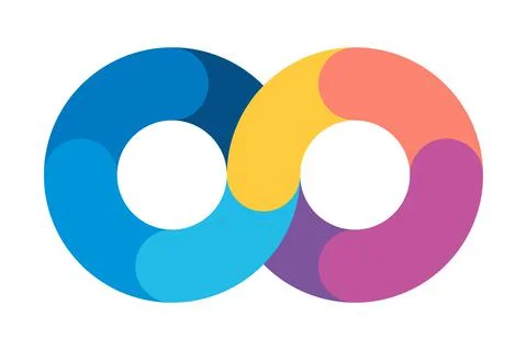 Colorful infinity symbol vector icon Stockillustratie