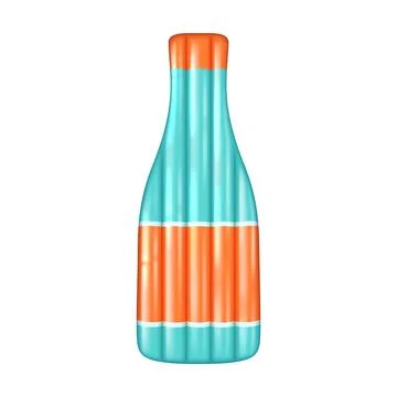 Colorful Inflatable Pool Float in Bottle Shape Illustrazione stock