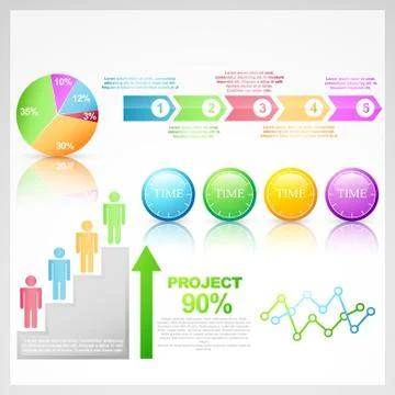 Colorful infographic elements Stock Illustration