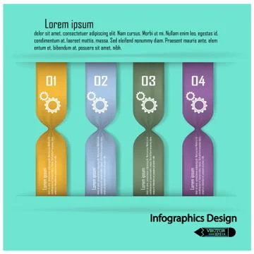 Colorful infographics options banner Stock Illustration