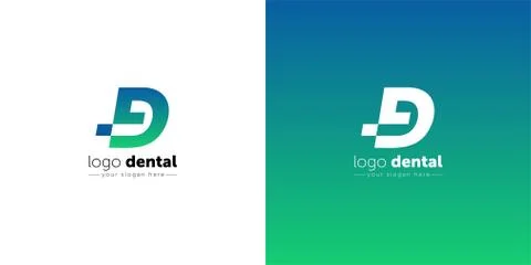 Colorful initial letter d dental logo. modern icon, template design Stock Illustration