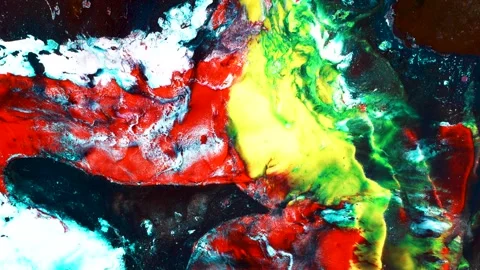 Colorful Ink Abstract Art Pattern Color Paint Liquid Concept Texture Stock Footage 342992802