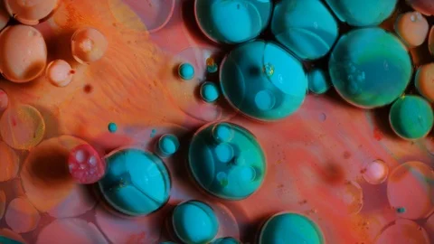 Colorful ink Bubbles. Stock-Footage 87354626