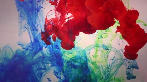 Colorful Ink Drops Stockbeeldmateriaal 50969281