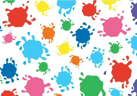 Colorful ink splashes background vector Stock Illustration
