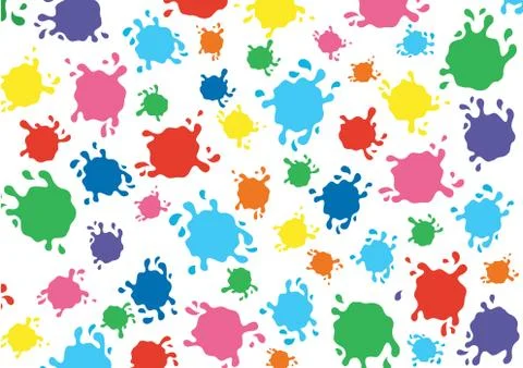 Colorful ink splashes background vector Illustrazione stock