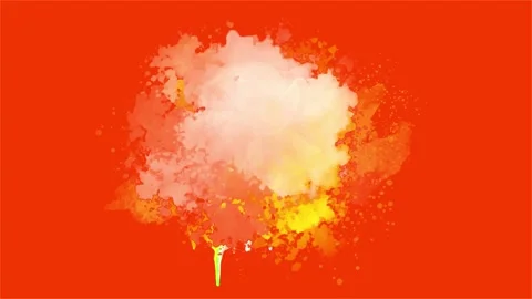 Colorful Ink Splatter Animation. Abstract Ink Brush Strokes. Stock Footage 219430857
