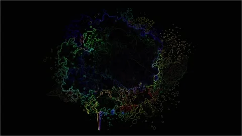 Colorful Ink Splatter Animation. Abstract Ink Brush Strokes.  Stock Footage 219430869