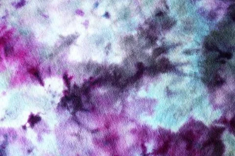 Colorful Ink Tie Dye Pattern on Cotton Shirt Stock Photos