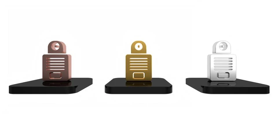 Colorful Intercom icon isolated on white background. Minimalism concept. 3D.. Stock Illustration