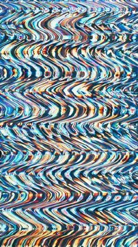 Colorful interference wave distortion art flare Stock Photos