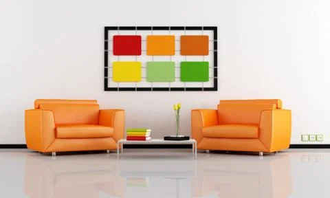 Colorful interior Stock Illustration