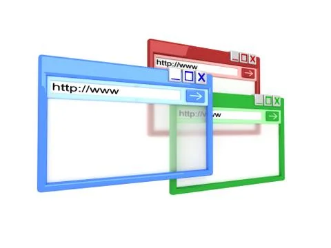 Colorful internet browser Illustrazione stock