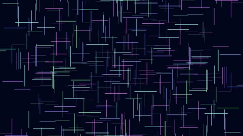 Colorful intersecting lines on dark background Stock Footage 282780423