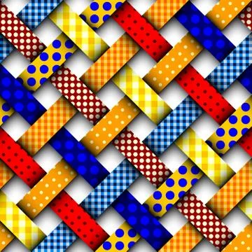 Colorful interweaving patchwork Stock-Illustration
