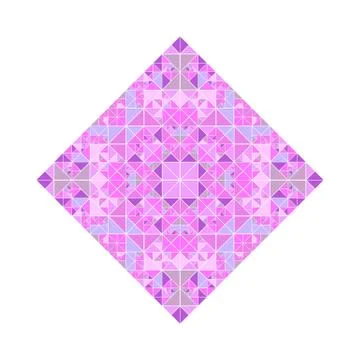 Colorful isolated polygonal triangular mosaic square logo template Ilustración de archivo