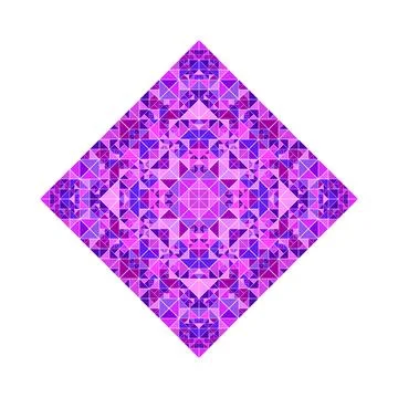 Colorful isolated triangular mosaic diagonal square symbol template Ilustración de archivo