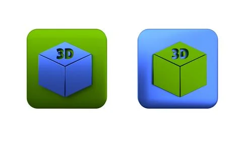 Colorful Isometric cube icon isolated on white background. Geometric cubes .. 스톡 일러스트