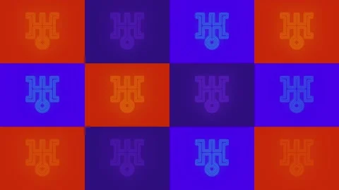 Colorful Japan icon pattern with led light in club style Stock Footage 233414258