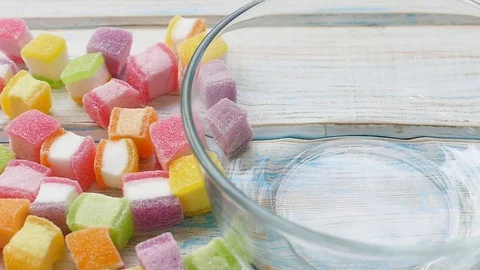 Colorful Jelly Cubes Video stock 78218878