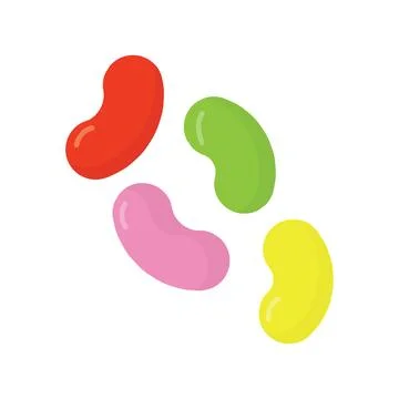 Colorful Jellybeans Candy Vector Set Isolated Stockillustratie