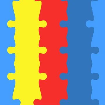 Colorful jigsaw. Seamless puzzle pattern. Autism background. World autism Stock Illustration