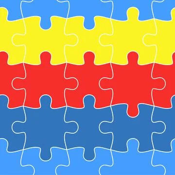 Colorful jigsaw. Seamless puzzle pattern. Autism background. World autism Stock-Illustration