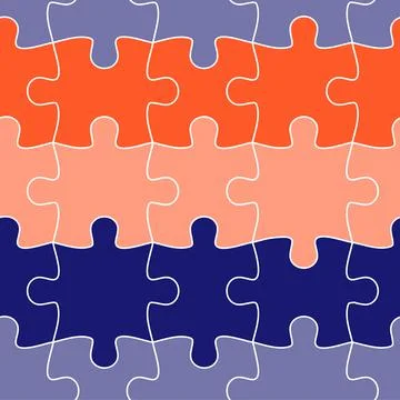 Colorful jigsaw. Seamless puzzle pattern. Autism background. World autism awa Stock Illustration