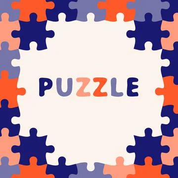 Colorful jigsaw. Seamless puzzle pattern. Autism background. World autism awa Stock Illustration