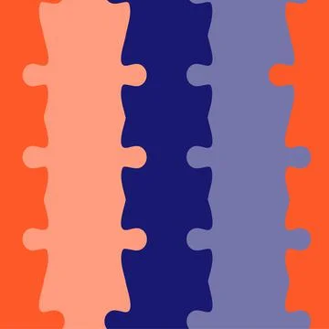 Colorful jigsaw. Seamless puzzle pattern. Autism background. World autism awa Stock Illustration