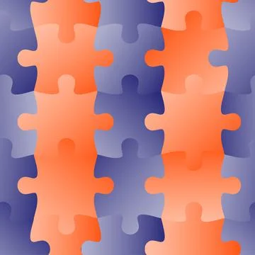 Colorful jigsaw. Seamless puzzle pattern. Autism background. World autism awa Stock Illustration