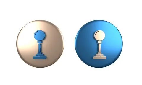 Colorful Joystick for arcade machine icon isolated on white background. Joy.. Stock Illustration