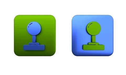 Colorful Joystick for arcade machine icon isolated on white background. Joy.. Stock Illustration
