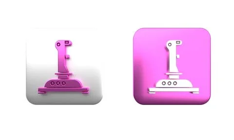 Colorful Joystick for arcade machine icon isolated on white background. Joy.. Stock Illustration