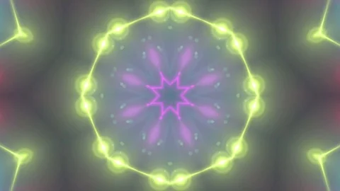 Colorful Kaleidoscope. Light Flares Pattern. Seamless Loop Stock Footage 75409832